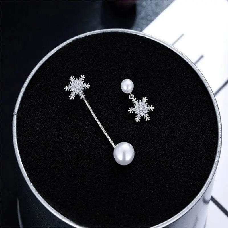 Snowflake Drop Earring